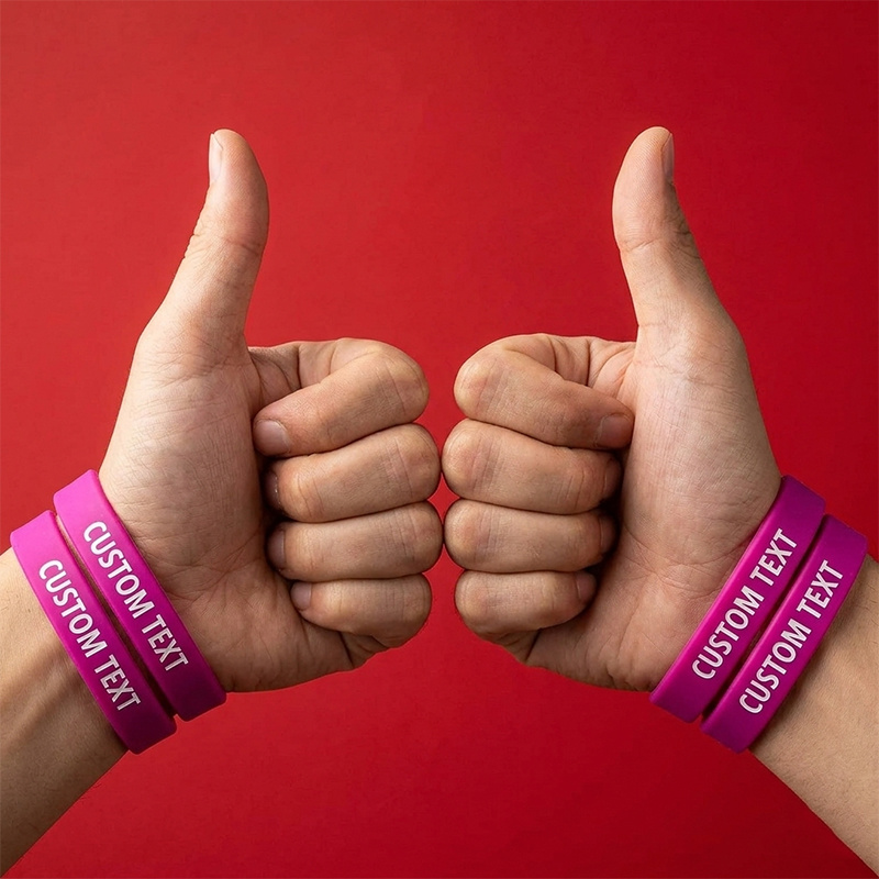 30pc Custom Silicone Bracelets Set, Personalised Gift